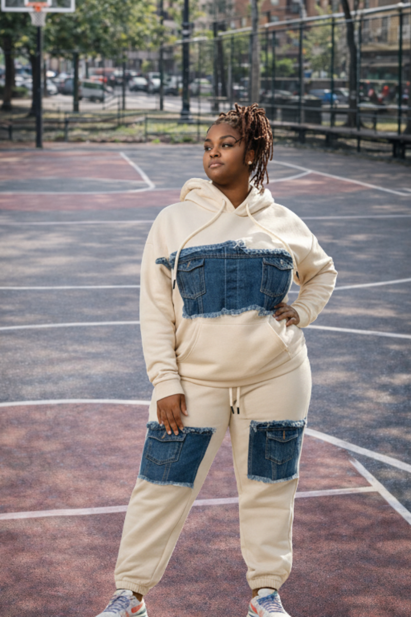 Girls Got Game Too™ Denim Jogger Set