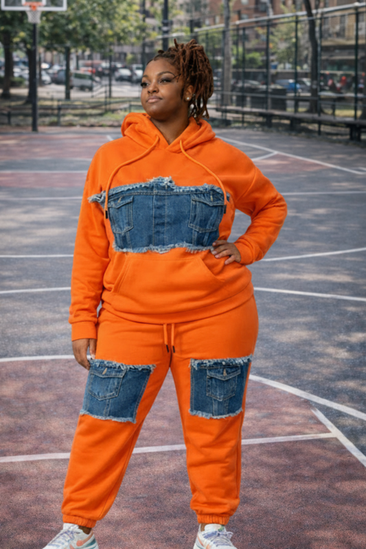 Girls Got Game Too™  Denim Jogger Set